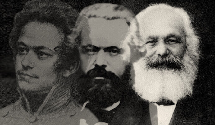 Marx at different stages of his life