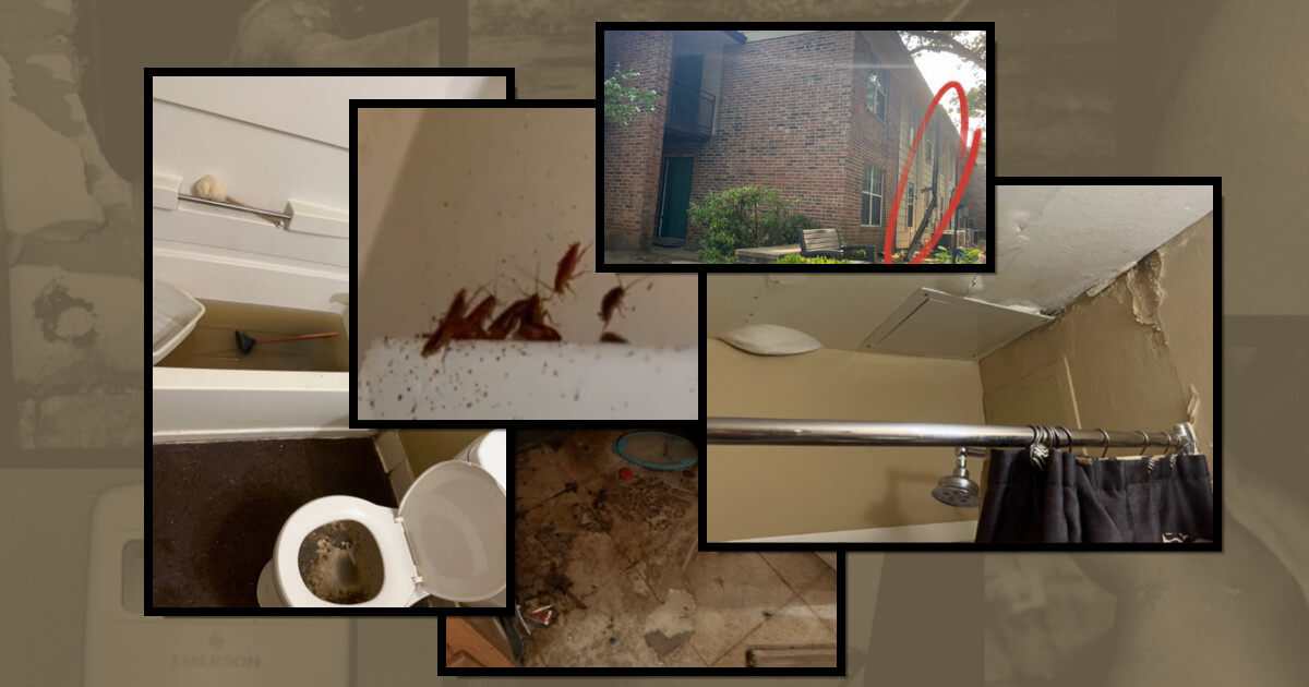 Photos of living conditions at Jefferson Manor