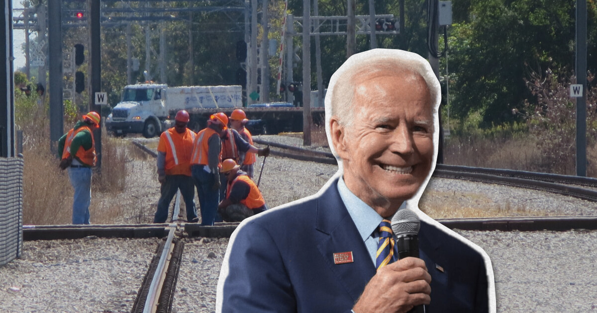 Biden and railworkers