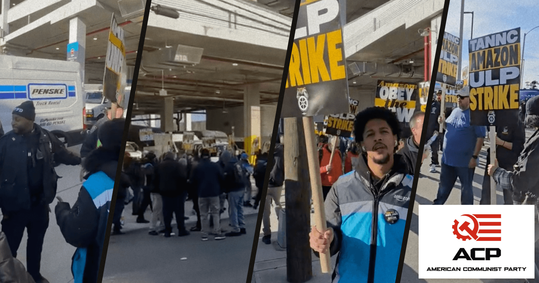 Amazon workers on strike